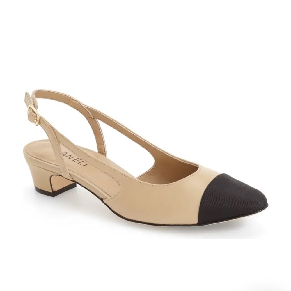 VANELi Aliz Slingback Colorblock Two Tone Pump Pudding Leather 7.5W